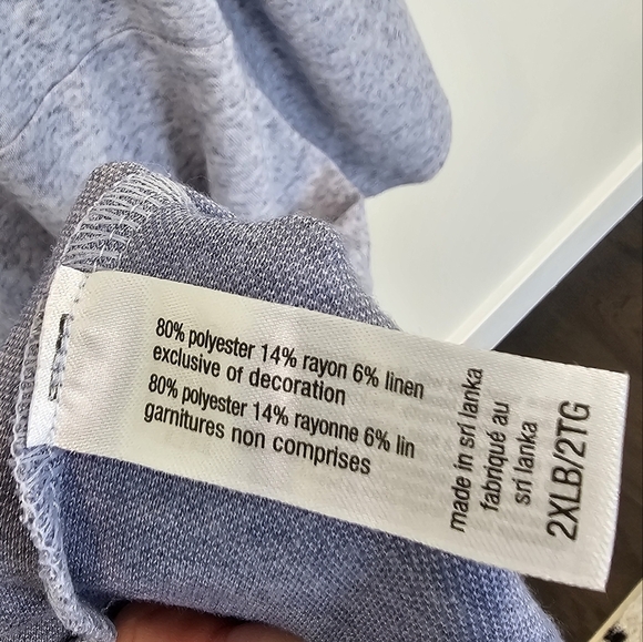 Tommy Bahama Marled Light Blue Crew Neck Short Sleeve Shirt Size 2XLB - Picture 9 of 10